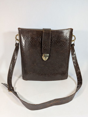 Shoulder bag croco brown used with signs of wear