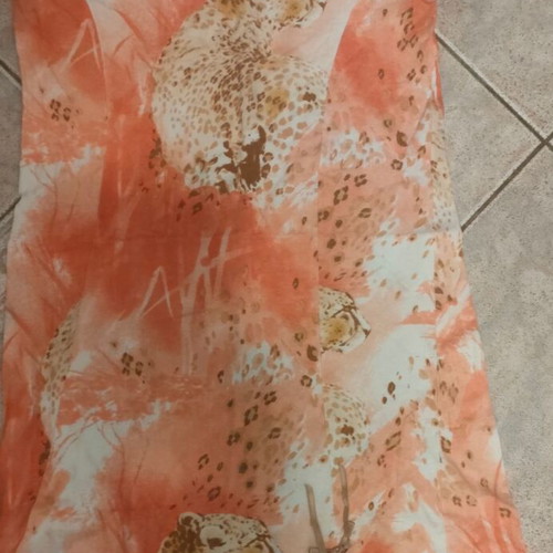 Nota Lingerie cotton nightdress like new, white and peach leopard print