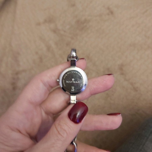 NAF NAF women's watch like new with lilac steel bracelet and zircon