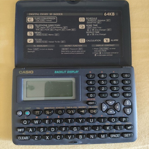 Casio Digital Diary SF 3600ER 64KB like new with new batteries