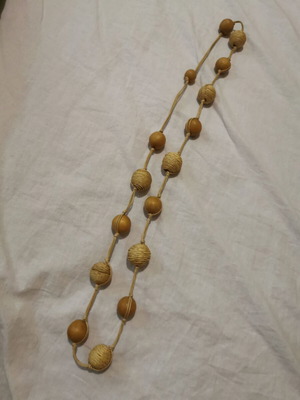Long necklace with wooden beads like new