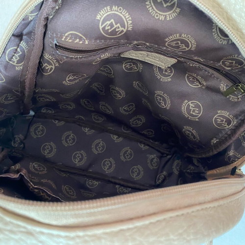 Backpack beige shoulder bag like new White Mountain