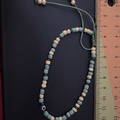 Adjustable anklet 20cm like new, blue and turquoise