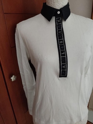 Paul & Shark women's blouse used, size M, black and white
