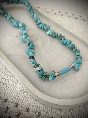 Handmade necklace with turquoise beads