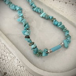 Handmade necklace with turquoise beads