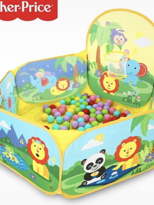 Ball pool like new with 200+ balls and fabric cover