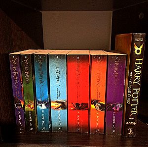 HARRY POTTER COLLECTION OF BOOKS ΑΠΟ 9 ΕΥΡΩ 7 ΒΙΒΛΙΑ philosopher's stone, chamber of secrets, prisoner of Azkaban, goblet of fire, order of the Phoenix, Half blood prince, deathly hallows cursed child