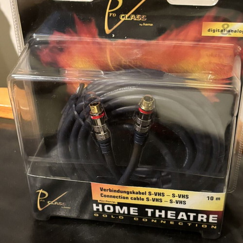 Hama ProClass Home Theatre Gold S-VHS (S-Video) 10m cable new