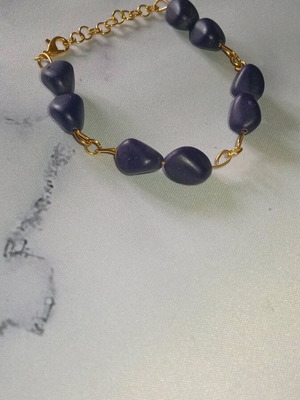 Handmade magic bracelet new, gold and purple
