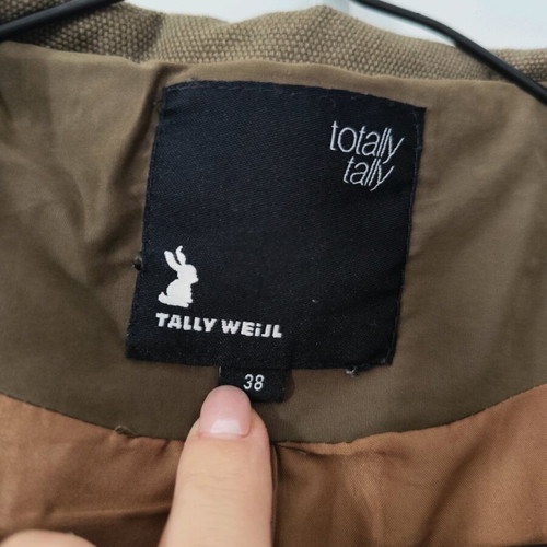 Tally Weijl jacket like new with removable vest lining khaki and brown