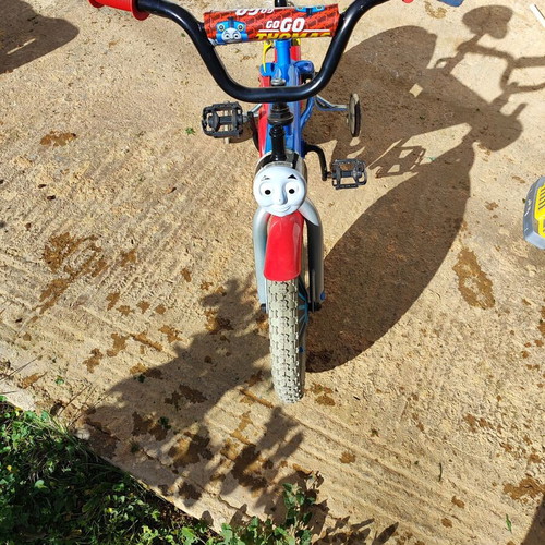 Tomas kids bike used, blue, with training wheels for boys up to 5 years