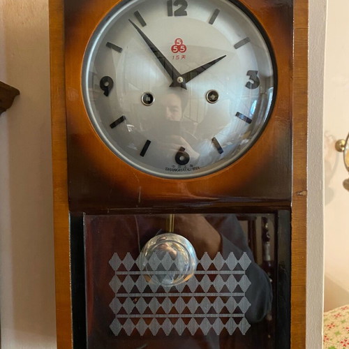 Wall clock wind-up 70’s used, Shanghai