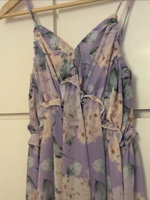 Italian dress with purple floral pattern new