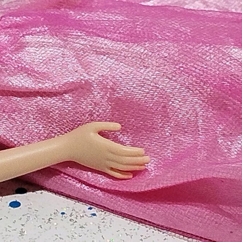 Barbie Pixie like new with pink satin and tulle gown
