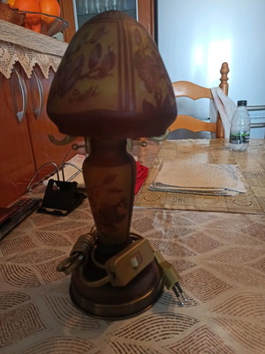 Galle style lamp new vintage table lamp with cameo glass