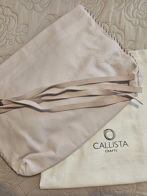 Callista Crafts leather pouch bag like new, nude pink