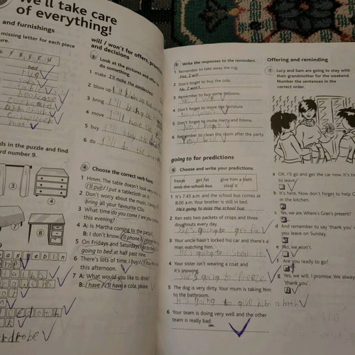 The Wonderkids 2 Workbook used, English