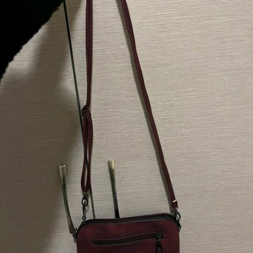 Crossbody bag burgundy like new with adjustable strap