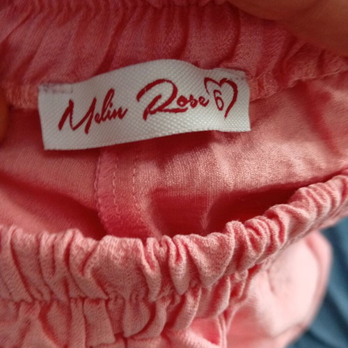 Moliin Rose salmon linen culotte pants like new, size 122 cm, age 6