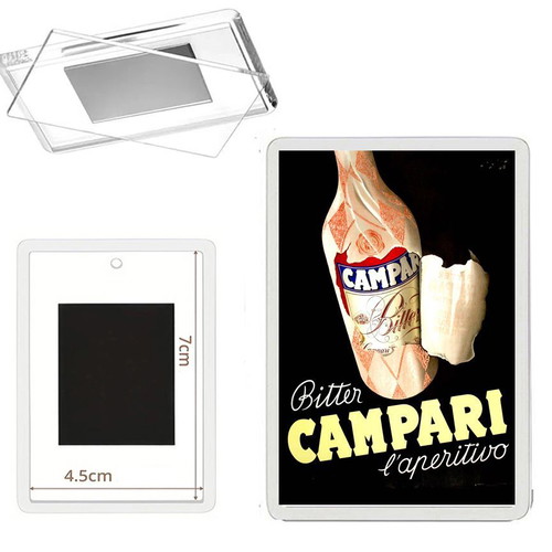 Campari Retro Collectible Refrigerator Magnet with Acrylic Frame new