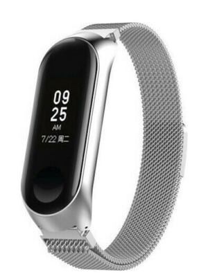 Λουράκι Mi Band 3/4 Milanese μεταλλικό ασημί