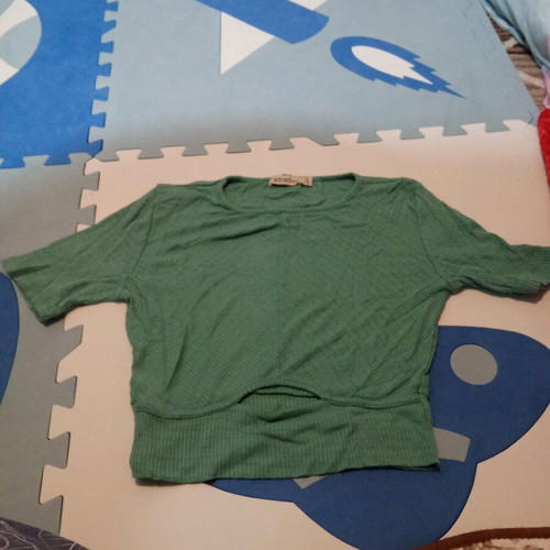 Set of 2 used blouses gray and turquoise