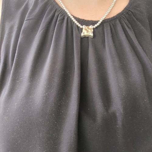 Silver-gold necklace 925 like new, 45 cm