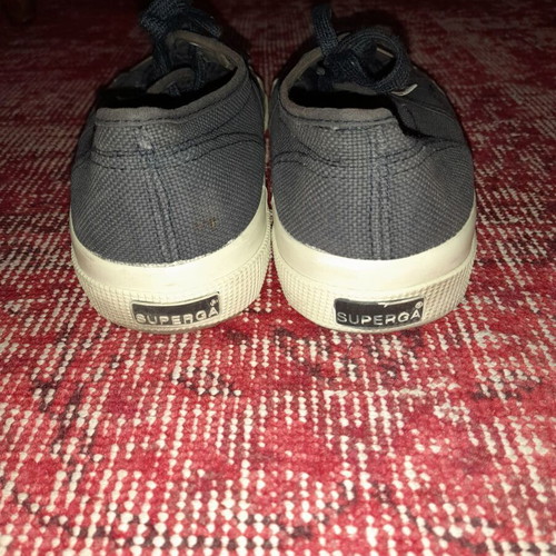 Superga canvas shoes used, size 42, blue