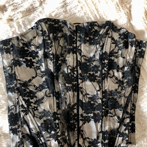 Evening lace corset like new, size M, black and beige