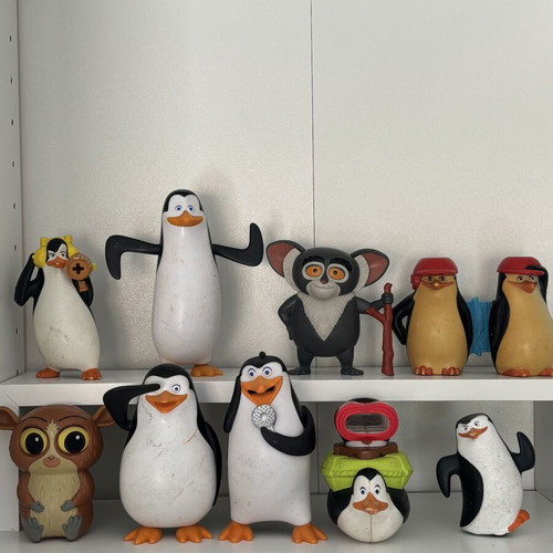 Penguins of Madagascar figures used, pack of 10 collectible toys