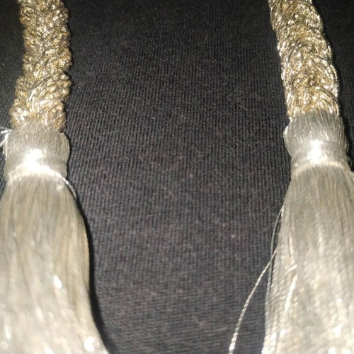 Curtain Tieback with Tassels Made of Gold Silk 1.80m