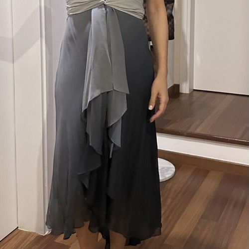 BCBG Max Azria Silk Ombré Maxi Cocktail Dress like new with carrying case