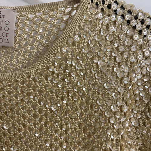 Knitted blouse with sequins used, size M