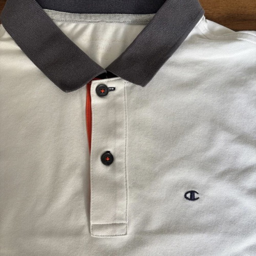 Champion Vintage Y2K Polo shirt like new, white, size S