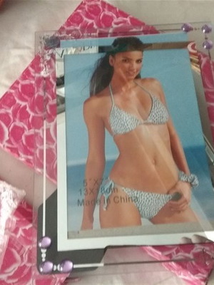 Κορνίζα γυάλινη 13Χ18 εκ. με διακοσμητικά, καινούρια