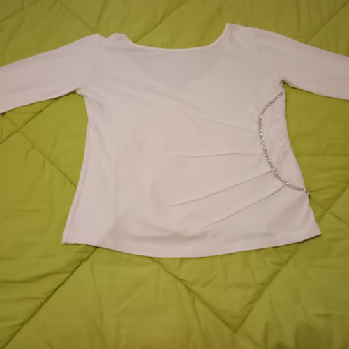 Blouse with 3/4 Sleeve new, white, size M