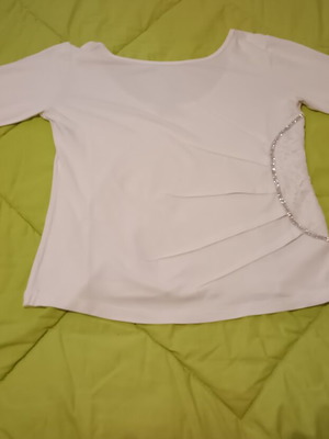 Blouse with 3/4 Sleeve new, white, size M
