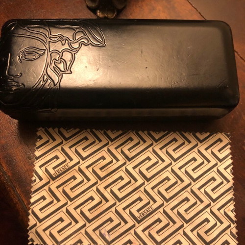 Versace Medusa leather glasses case like new, collectible