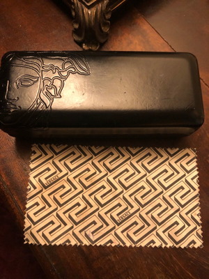 Versace Medusa leather glasses case like new, collectible