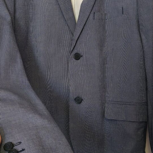 H&M men's jacket like new, blue and white checkered, size 50