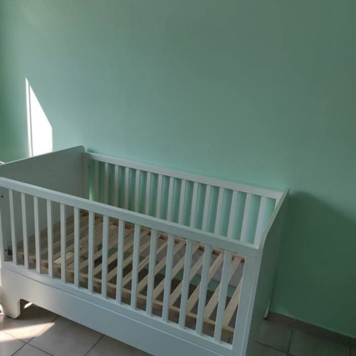 Baby cot with quality mattress like new, 0.70x1.40 m