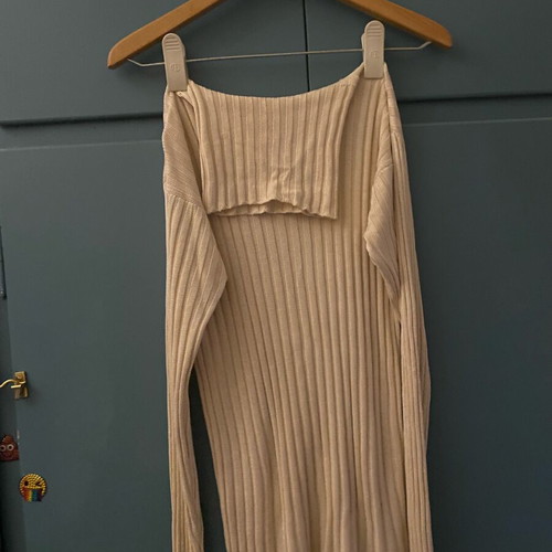Silk light turtleneck pullover beige used, size small