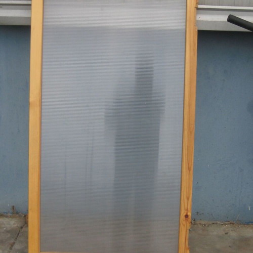 Pine wood window or door used with polycarbonate
