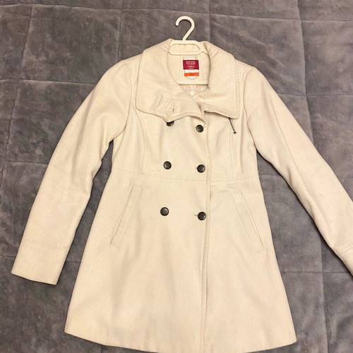 Bershka wool white coat like new, size M