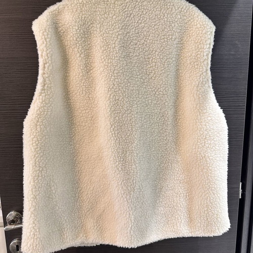 Shein Teddy sleeveless vest M, off-white