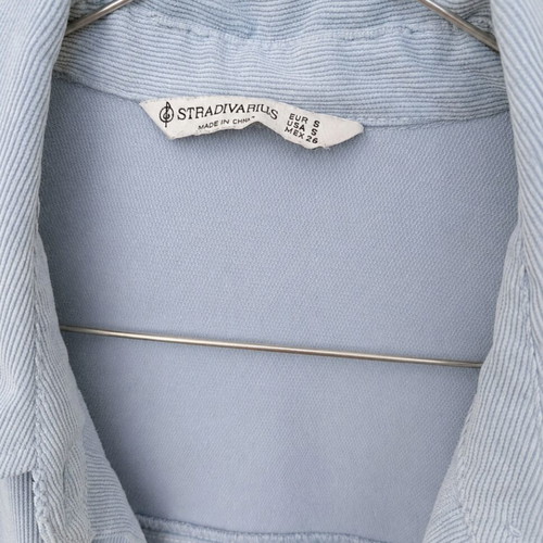 Stradivarius Light Blue Corduroy Shirt Size S Like New