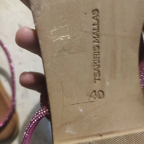 Tsakiris Mallas sandals like new, size 40, pink and silver