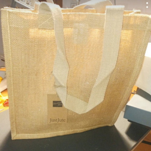 Summer shoulder bag new, made of jute, beige