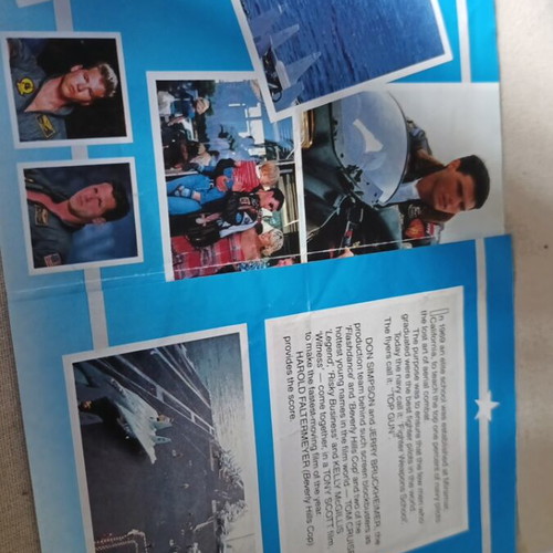 Vintage cinema programs set used, Top Gun 1986 and Annie 1982
